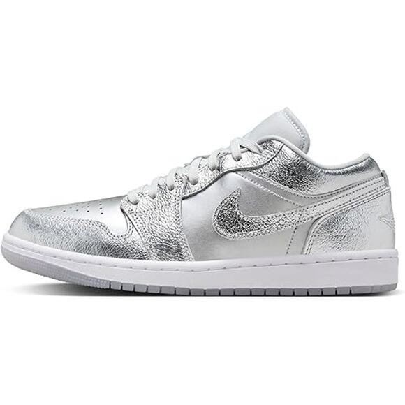 NWT Nike Jordan Air 1 Low SE Sneakers Metallic Silver/Photon Dust Women's 11.5 - Picture 2 of 8